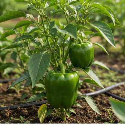 Capsicum plants grown from NikTech seedlings